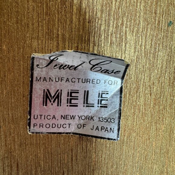 Vintage Mele Jewel Case With Romantic Portrait & Compartments Gold Florentine - Picture 4 of 7